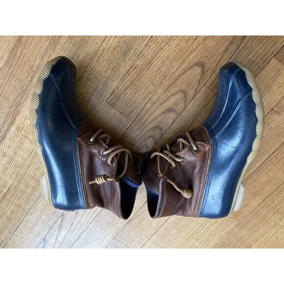 Sperry Womens Saltwater Duck Boots Brown Waterproof Leather Size 7 - Picture 4 of 6